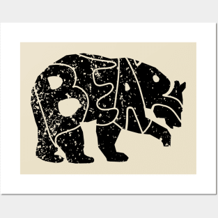 Bear Logo (Distressed) Posters and Art